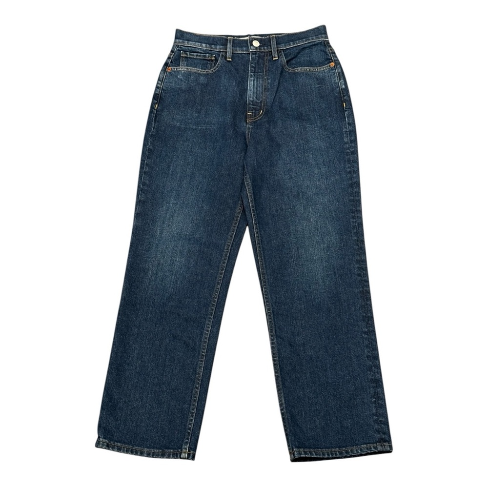 OuterKnown Slim Straight High Rise Jeans Dark Blue Stretch Denim Size 27